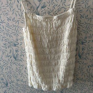 Arket Cream Textured Women's Top